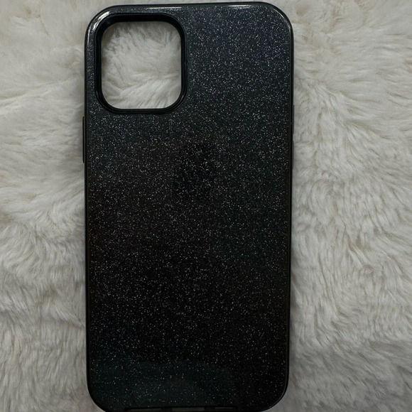 Black sparkly iPhone 12/12 pro case - Picture 1 of 3